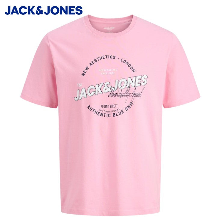 Jack & Jones E-Logo Prism Pink T-Shirt Pink