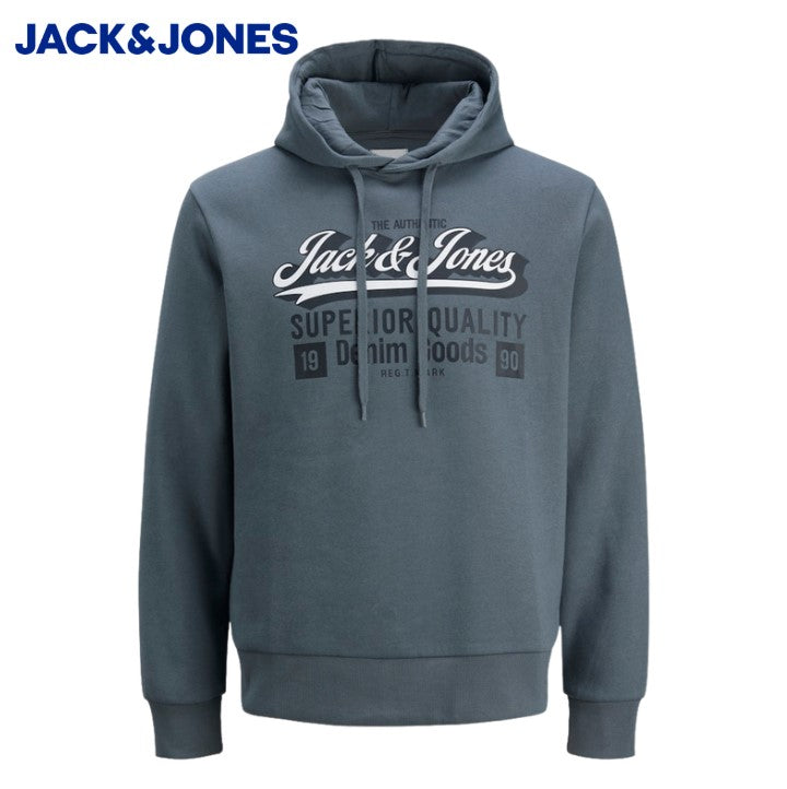 Jack & Jones Elogo Stormy Weather Hoodie Grey