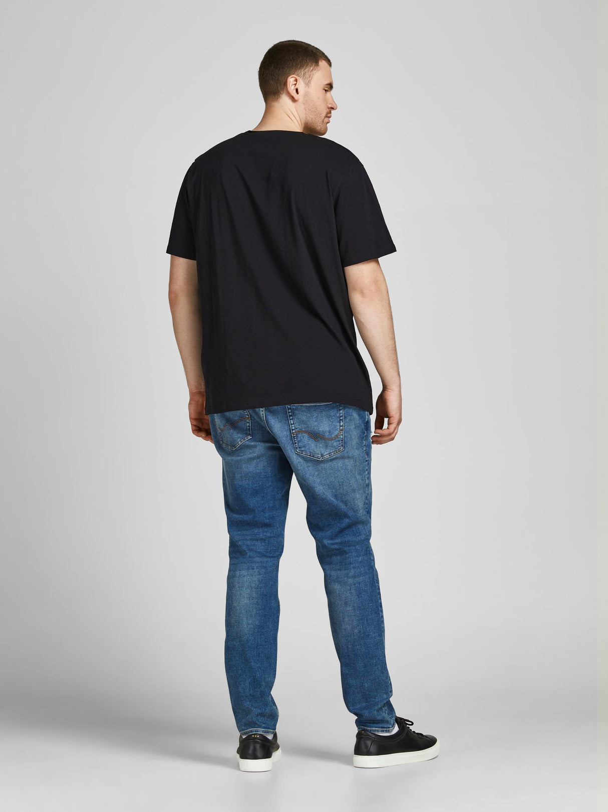 Jack & Jones Filt Black Crew Neck Tee Black