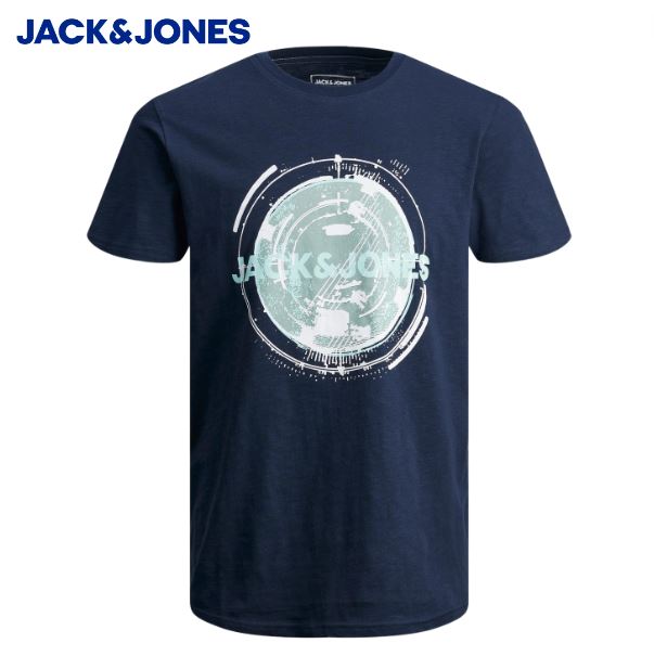 Jack & Jones Filt Navy Logo T-Shirt Navy
