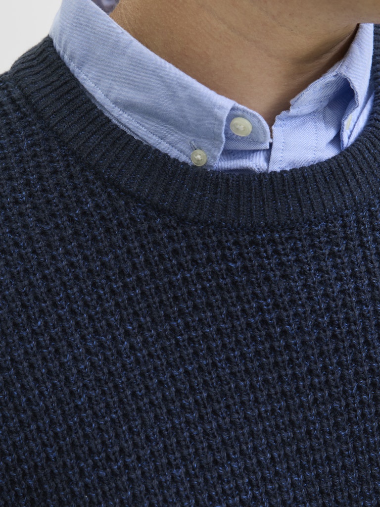 Jack & Jones Global Navy Crew Neck Knit Navy