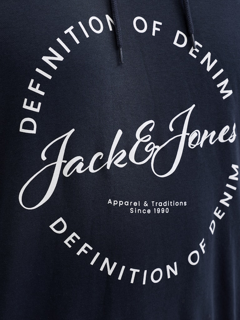 Jack & Jones Grayson Logo Navy Hoodie Navy