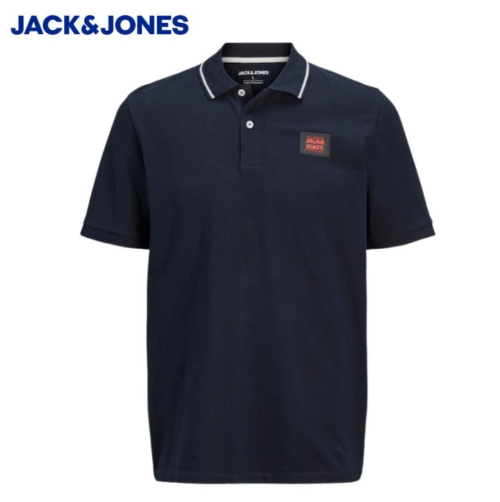 Jack & Jones Hudson Logo Polo Shirt Navy