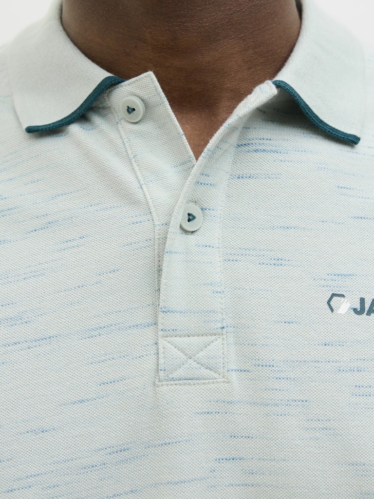 Jack & Jones Logan Inject Aqua Grey Polo Grey