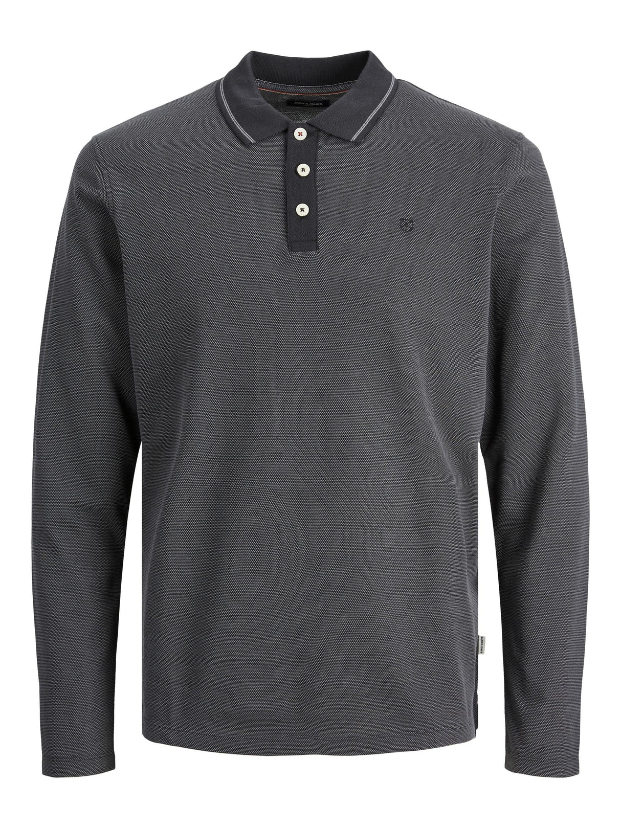 Jack & Jones Irwin Long Sleeve Grey Polo Grey