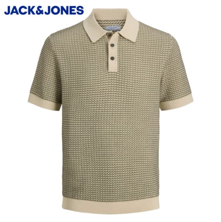 Jack & Jones Kingsley Knitted Olive Polo Green
