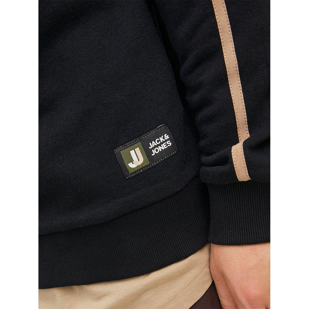 Jack & Jones Logan Black Full Zip Sweat Black