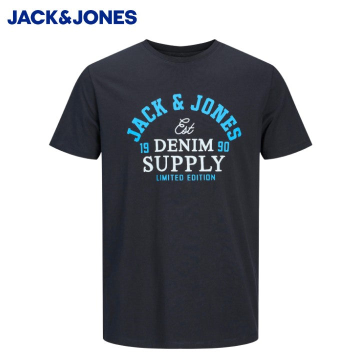 Jack & Jones Logo Ss Dark Navy Tee Navy