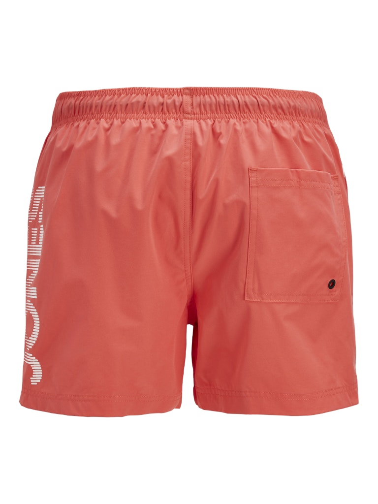 Jack & Jones Maui Stripe Swim Shorts Orange