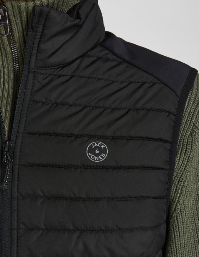 Jack & Jones Multi Black Bodywarmer Black