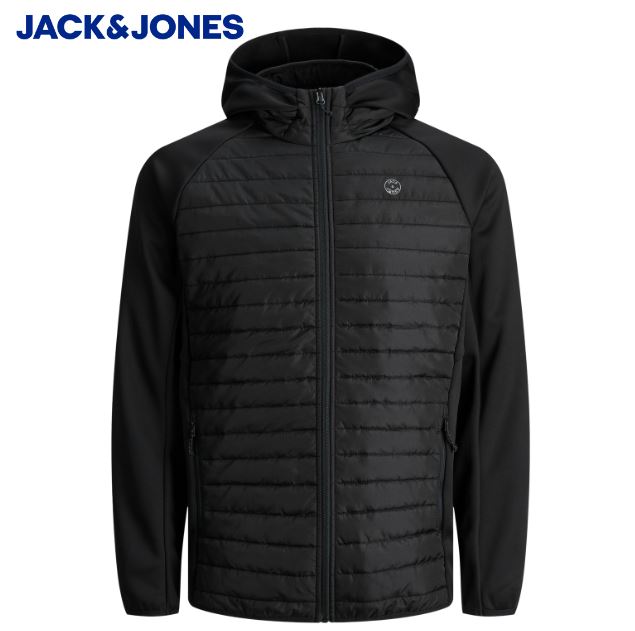 Jack & Jones Multi Quilted Black Jacket Black