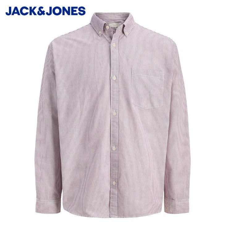Jack & Jones Oxford Cabernet Stripe Wine
