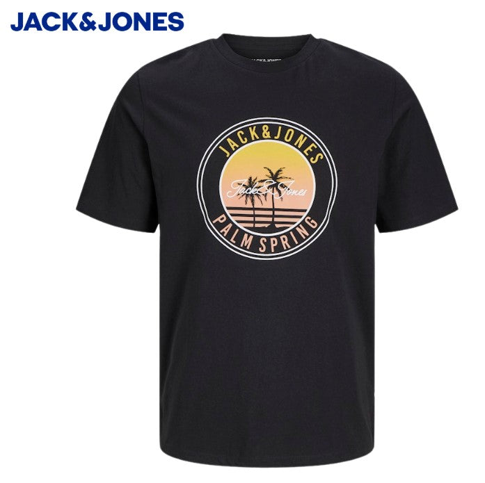 Jack & Jones Palm Logo Black T-Shirt Black