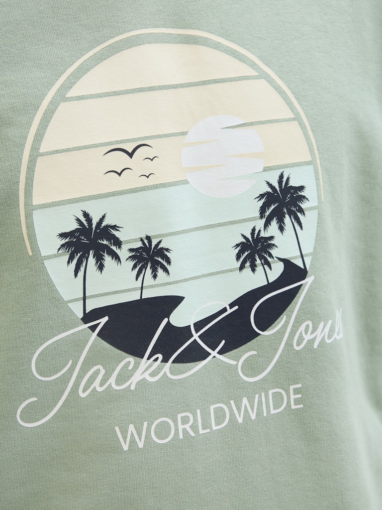 Jack & Jones Palm Logo Green Hoodie Green