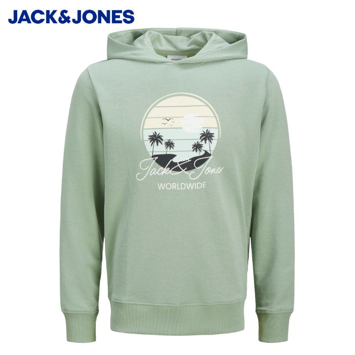 Jack & Jones Palm Logo Green Hoodie Green