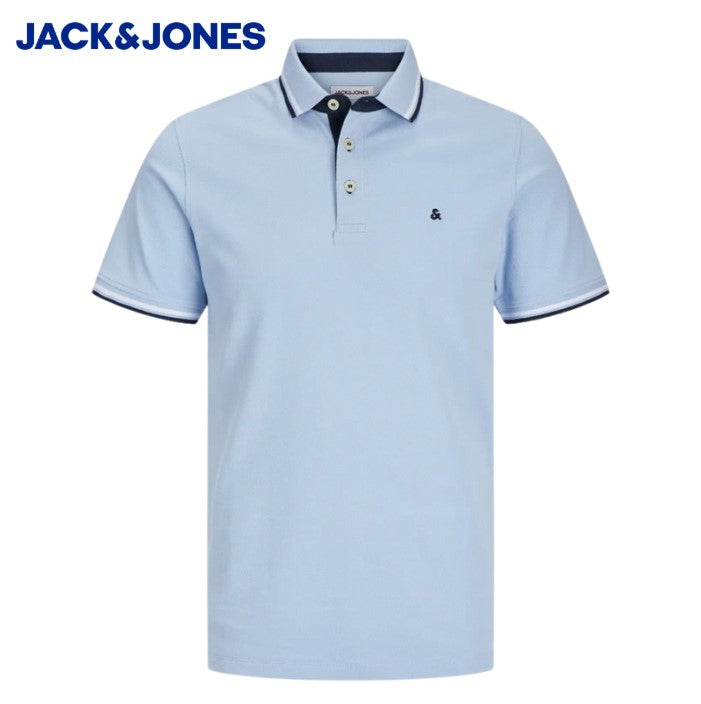 Jack & Jones Paulos Chambray Blue Polo Blue