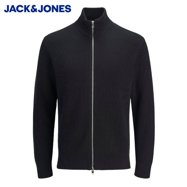 Jack & Jones Perfect Full Zip Black Knit Black