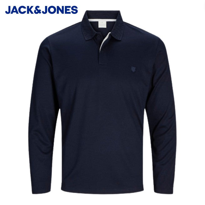 Jack & Jones Rodney Long Sleeve Polo Navy