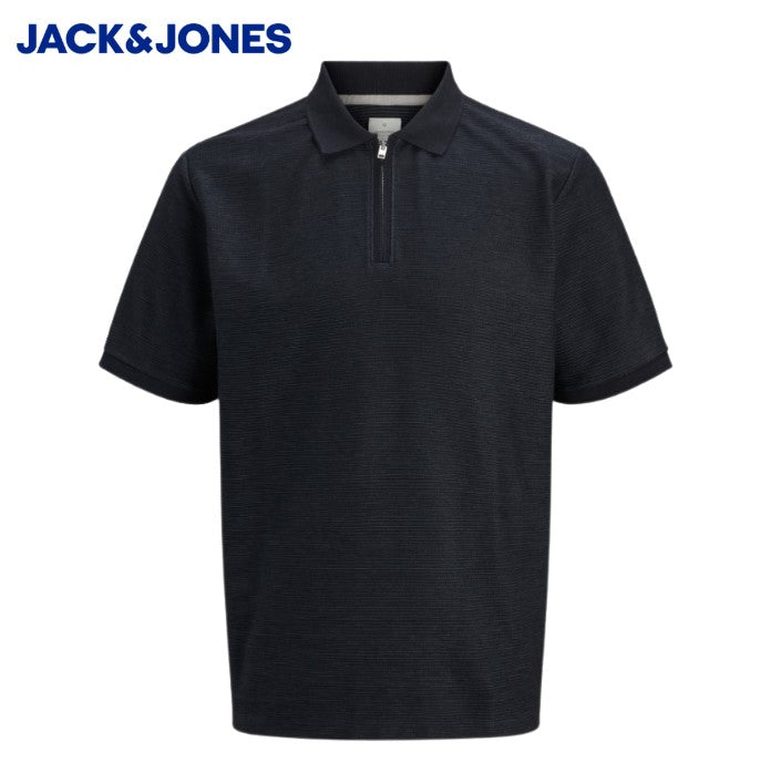 Jack & Jones Ronnie Zip Navy Polo Shirt Navy