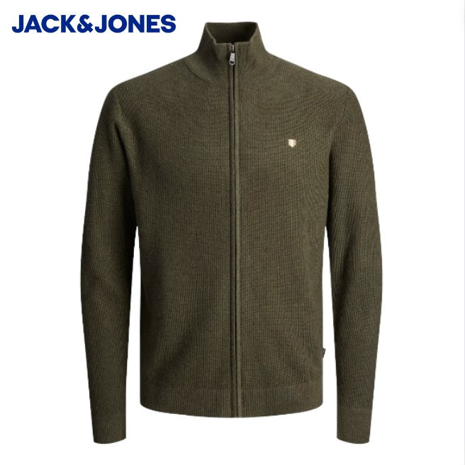 Jack & Jones Rony Full Zip Green Knit Green