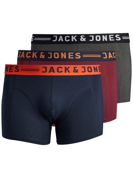 Jack & Jones Lichfield 3-Pack Trunks Wine