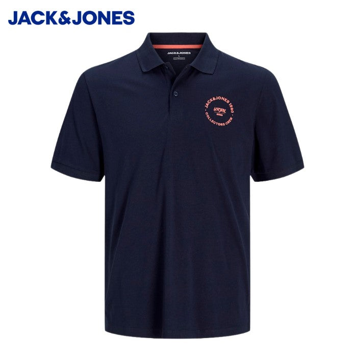 Jack & Jones Simon Logo Polo Shirt Navy