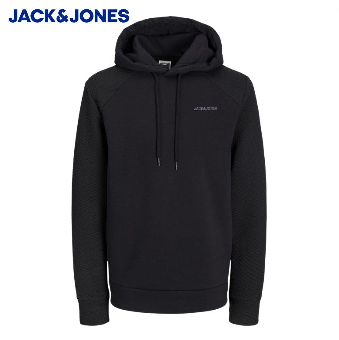 Jack & Jones Staple Quilt Black Hoodie Black