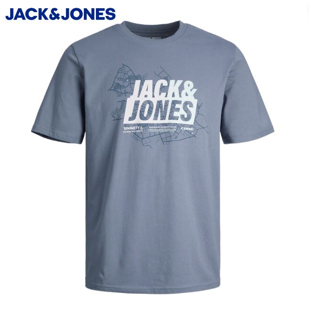Jack & Jones Summer Logo Flint Stone Tee Grey
