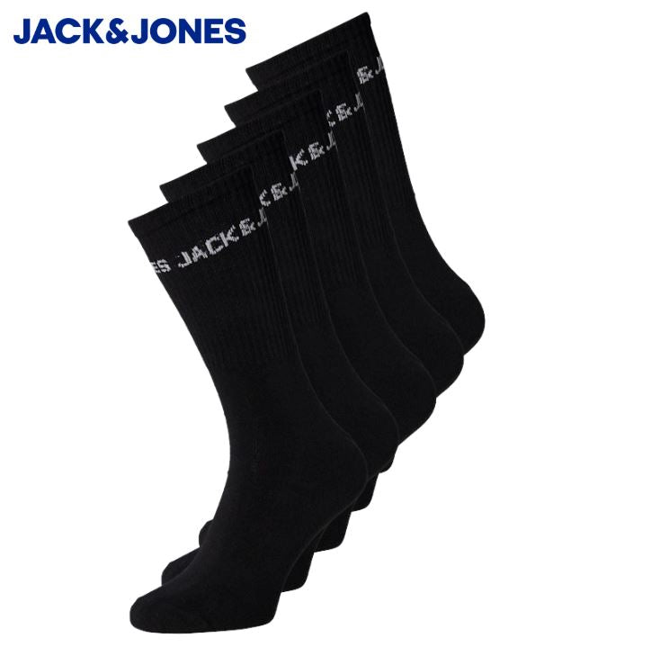 Jack & Jones 5-Pack Tennis Socks Black