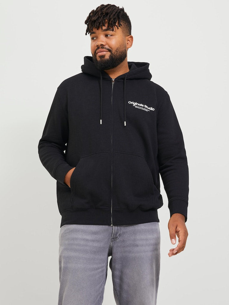 Jack & Jones Vester Zip Black Hoodie Black