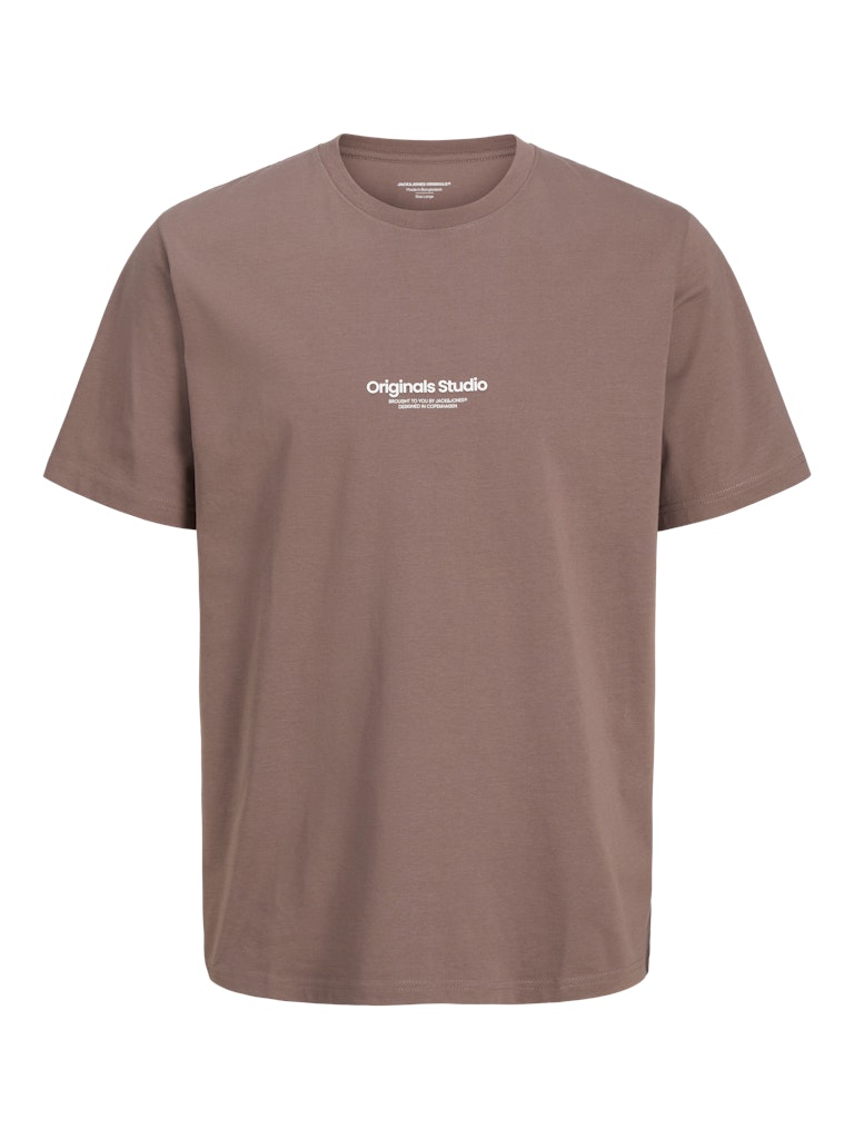 Jack & Jones Vester Logo Deep Taupe Tee Brown