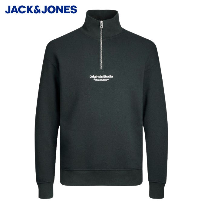 Jack & Jones Vester Quarter Zip Sweater Green
