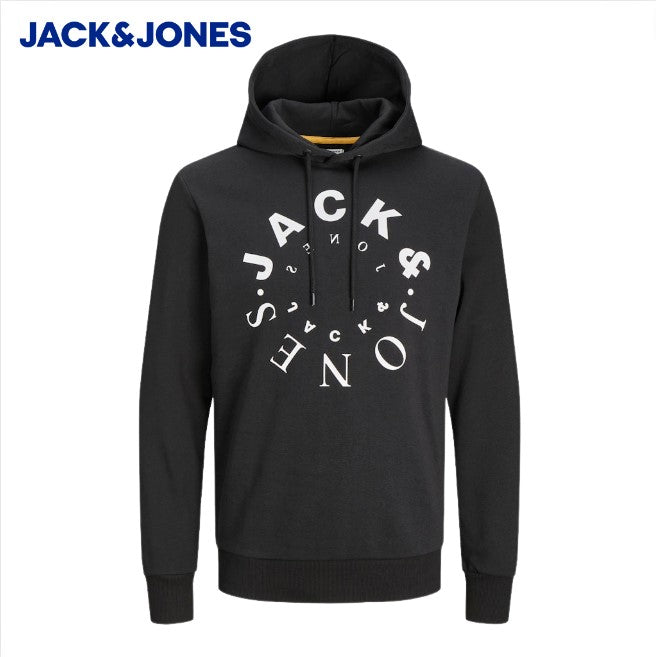 Jack & Jones Warrior Logo Black Hoodie Black
