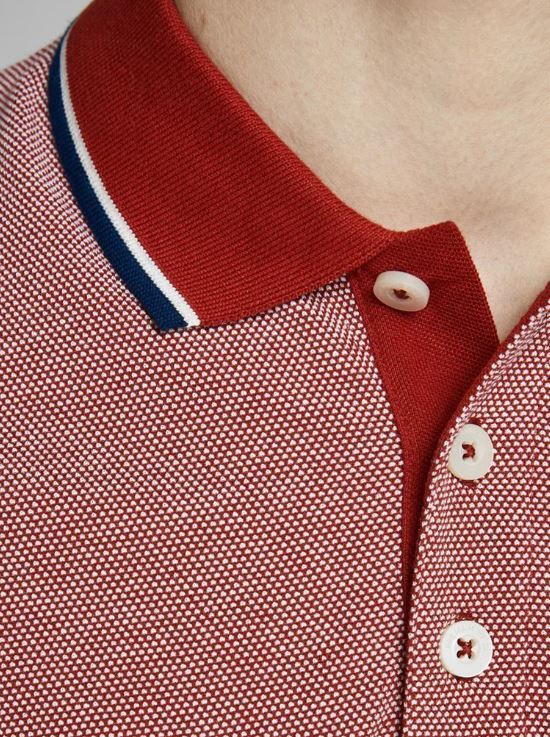 Jack & Jones Win Red Dhalia Polo Shirt Red