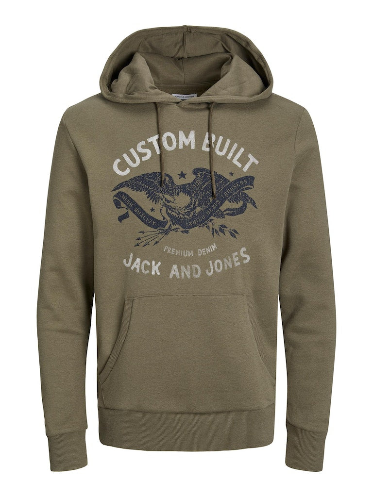 Jack & Jones Fonne Dusty Olive Hoodie Green