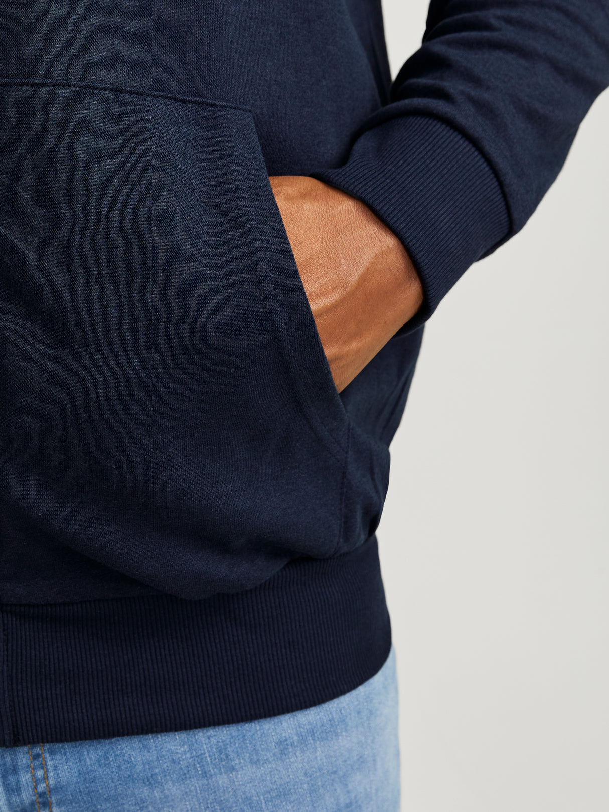 Jack & Jones Full Zip Navy Sweat Hoody Navy