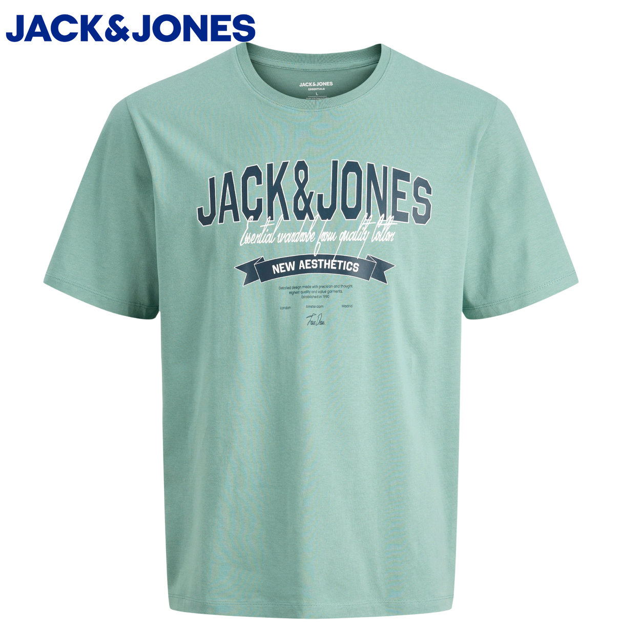 Jack & Jones E-Logo Mineral Blue T-Shirt Blue