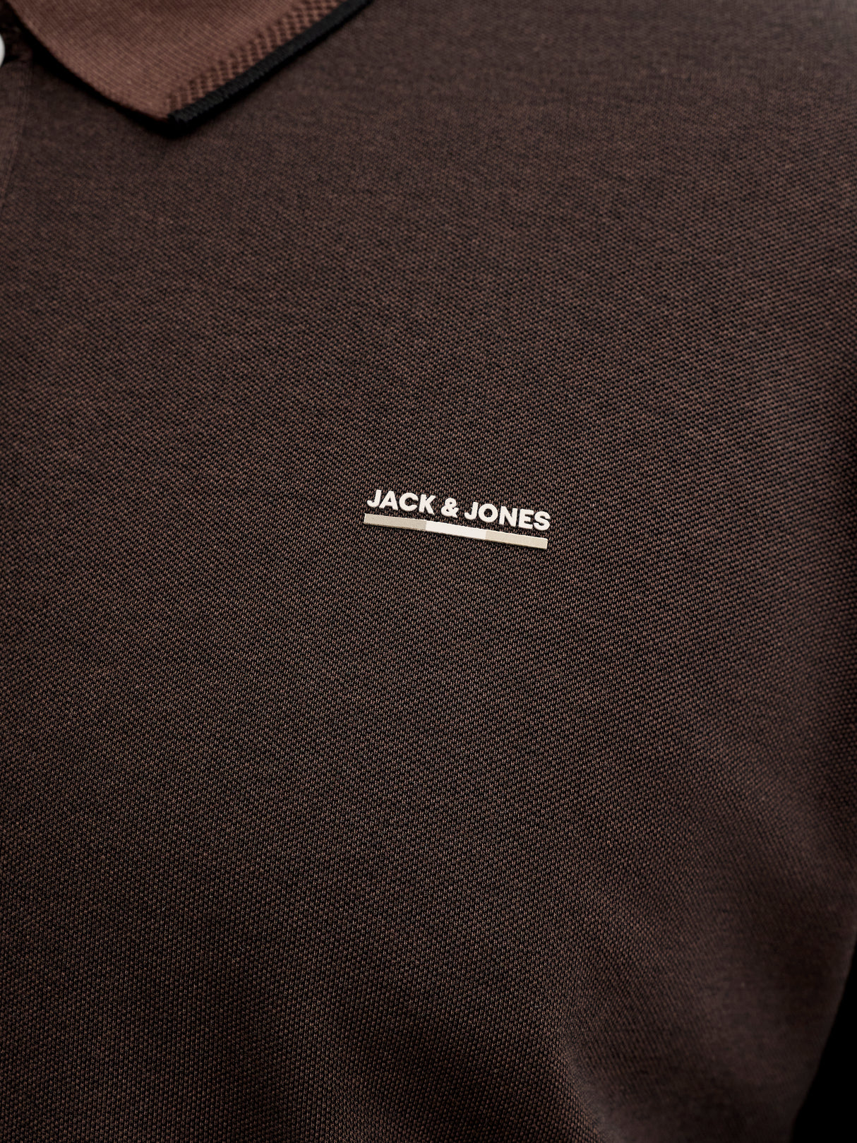 Jack & Jones Alves Hot Fudge Polo Shirt Brown
