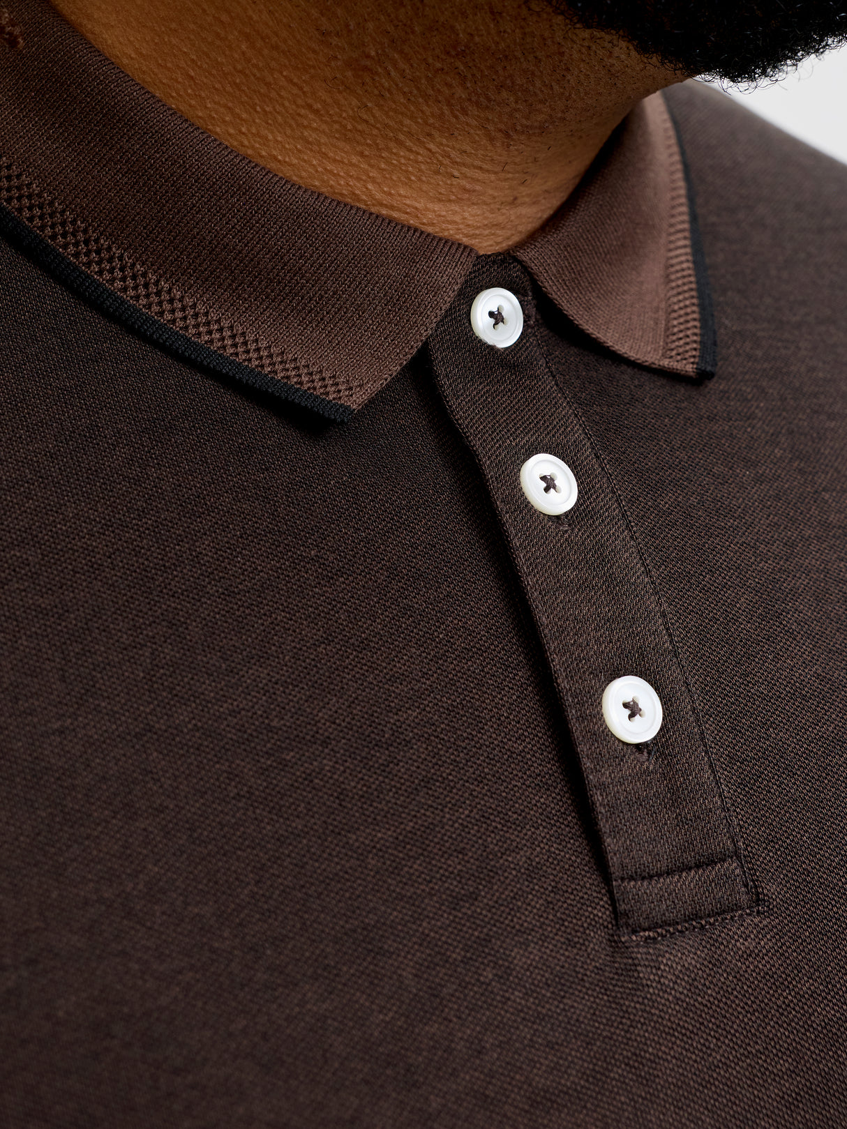 Jack & Jones Alves Hot Fudge Polo Shirt Brown