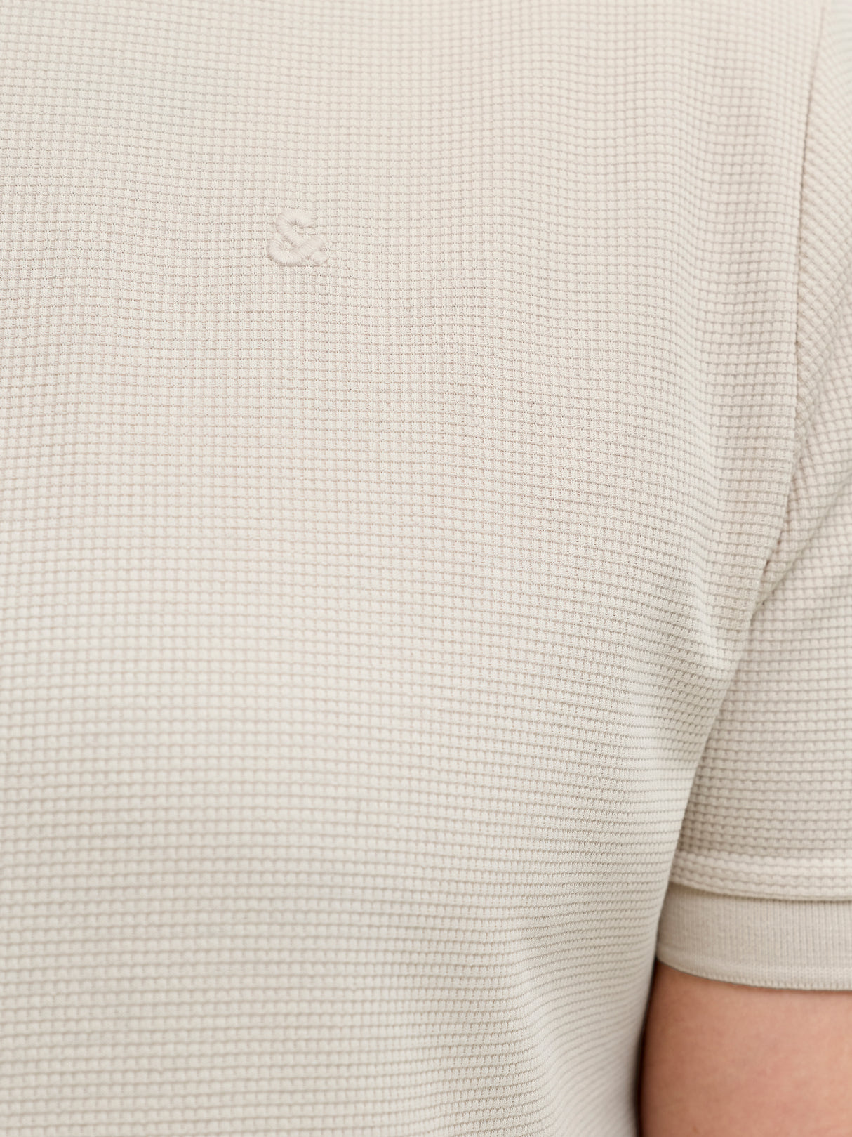 Jack & Jones Austin Beige Zip Polo Shirt Beige