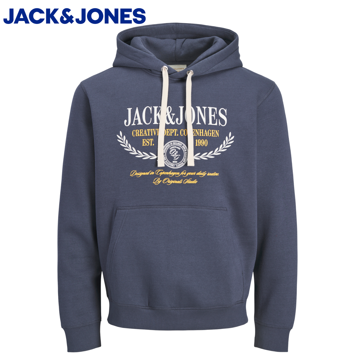 Jack And Jones Fred Logo Blue Hoodie Blue