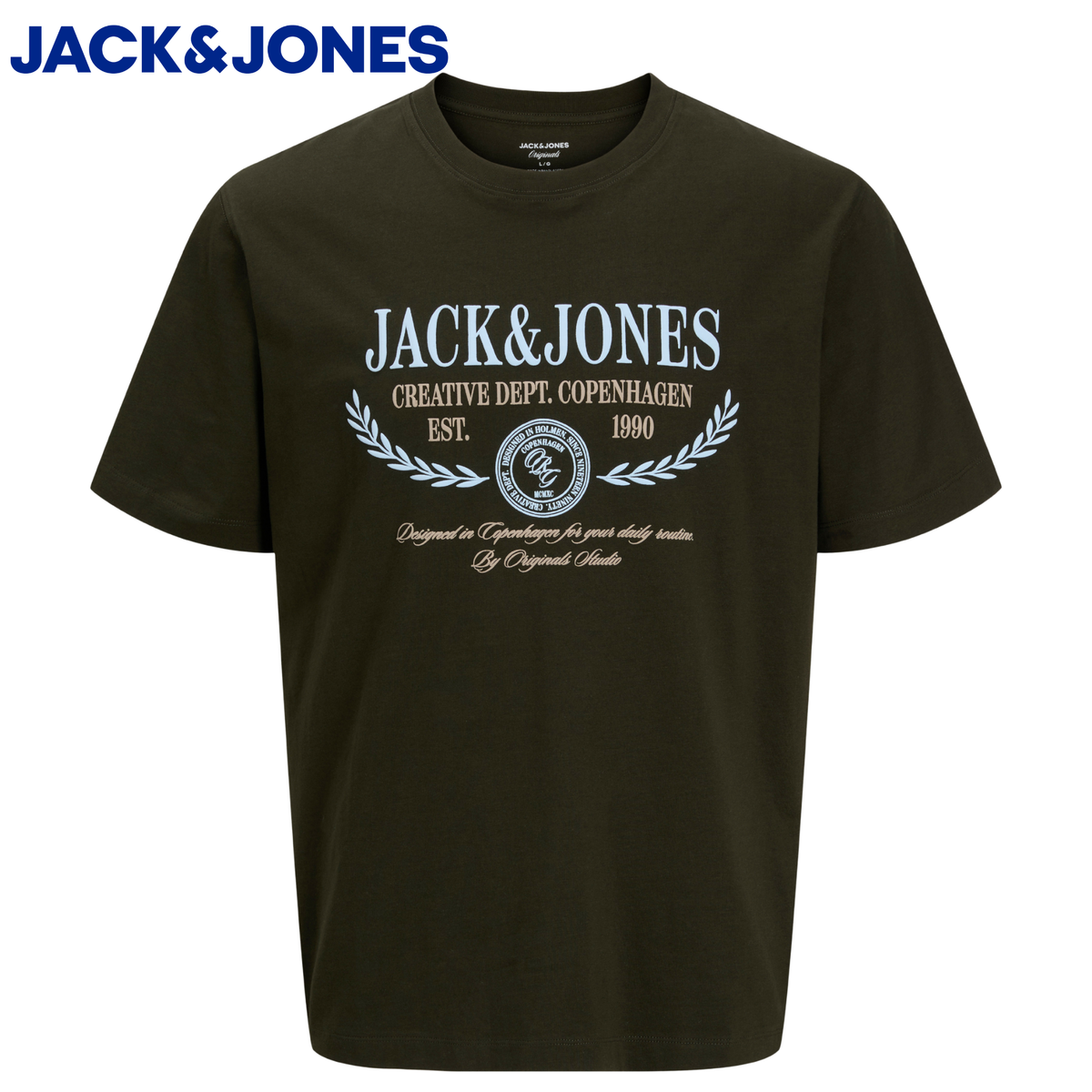 Jack & Jones Berg Logo Rosin Green Tee Green