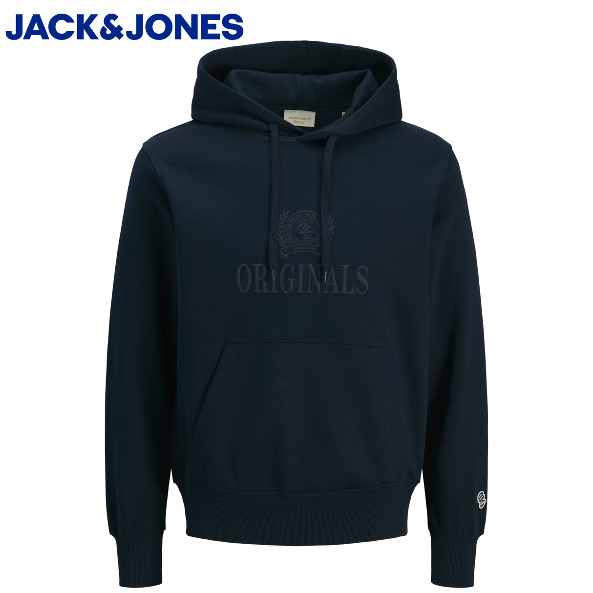 Jack & Jones Berg Monogram Navy Hoodie Navy