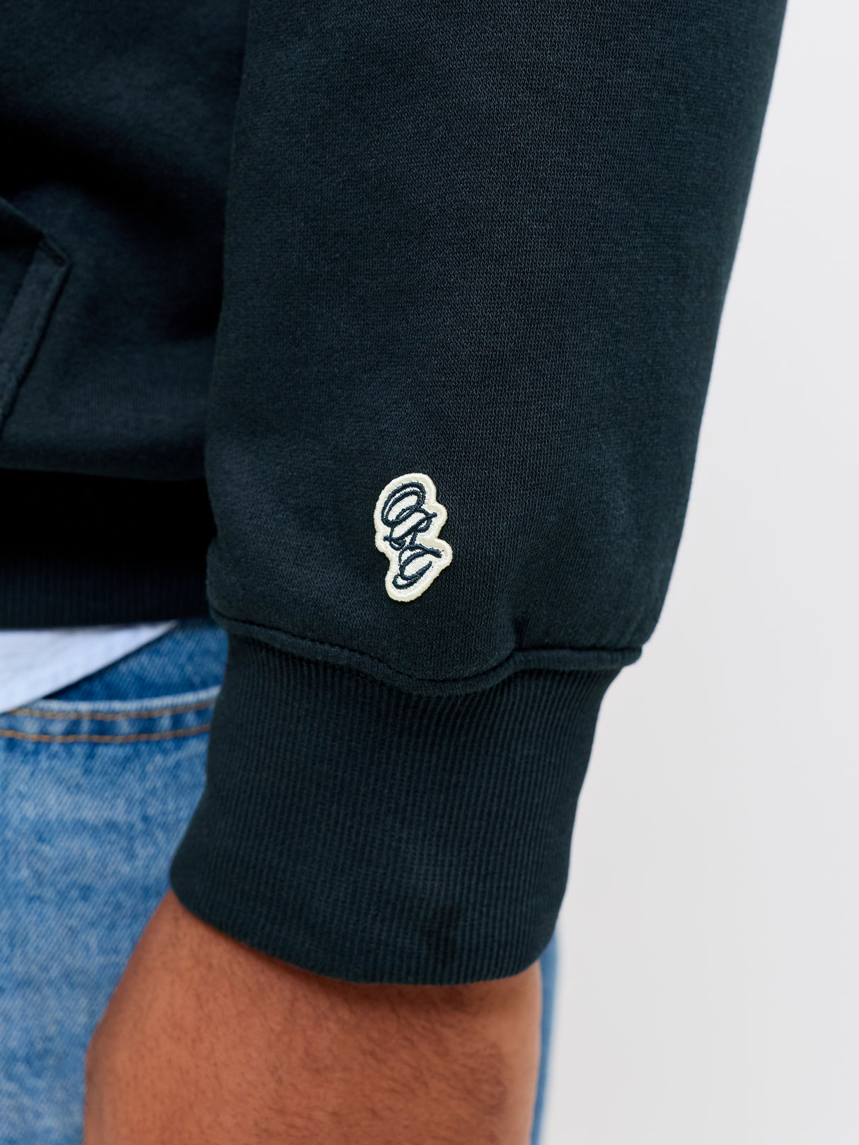 Jack & Jones Berg Monogram Navy Hoodie Navy