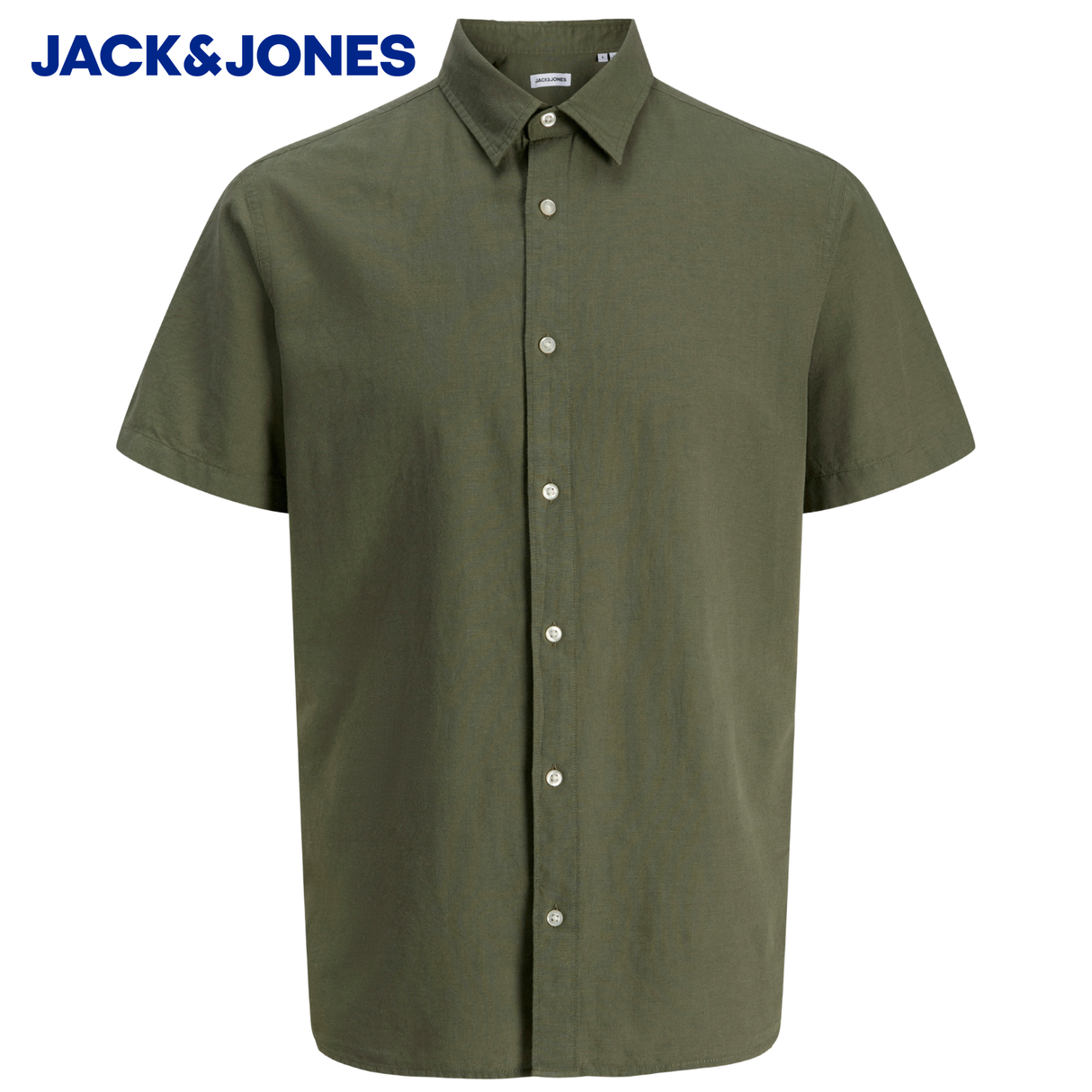 Jack & Jones Breeze Linen Blend Ss Shirt Green