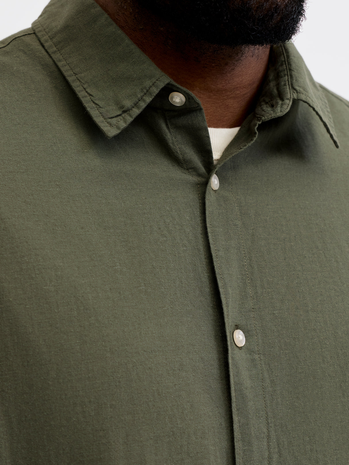 Jack & Jones Breeze Linen Blend Ss Shirt Green