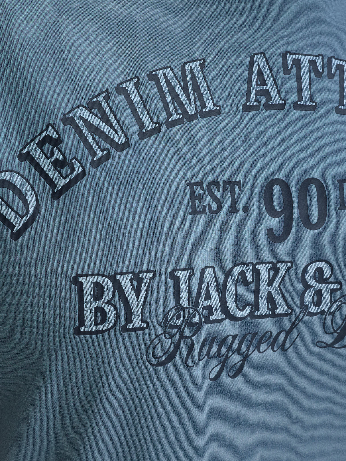 Jack & Jones Denver Logo Mirage Blue Tee Blue