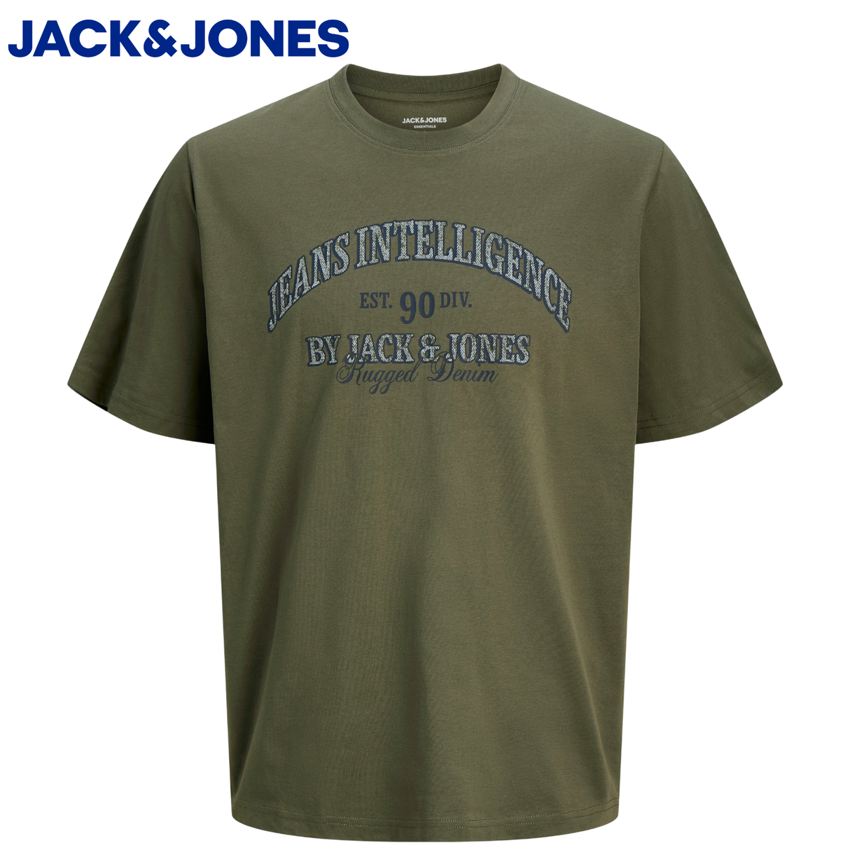 Jack & Jones Denver Logo Dusty Olive Tee Green