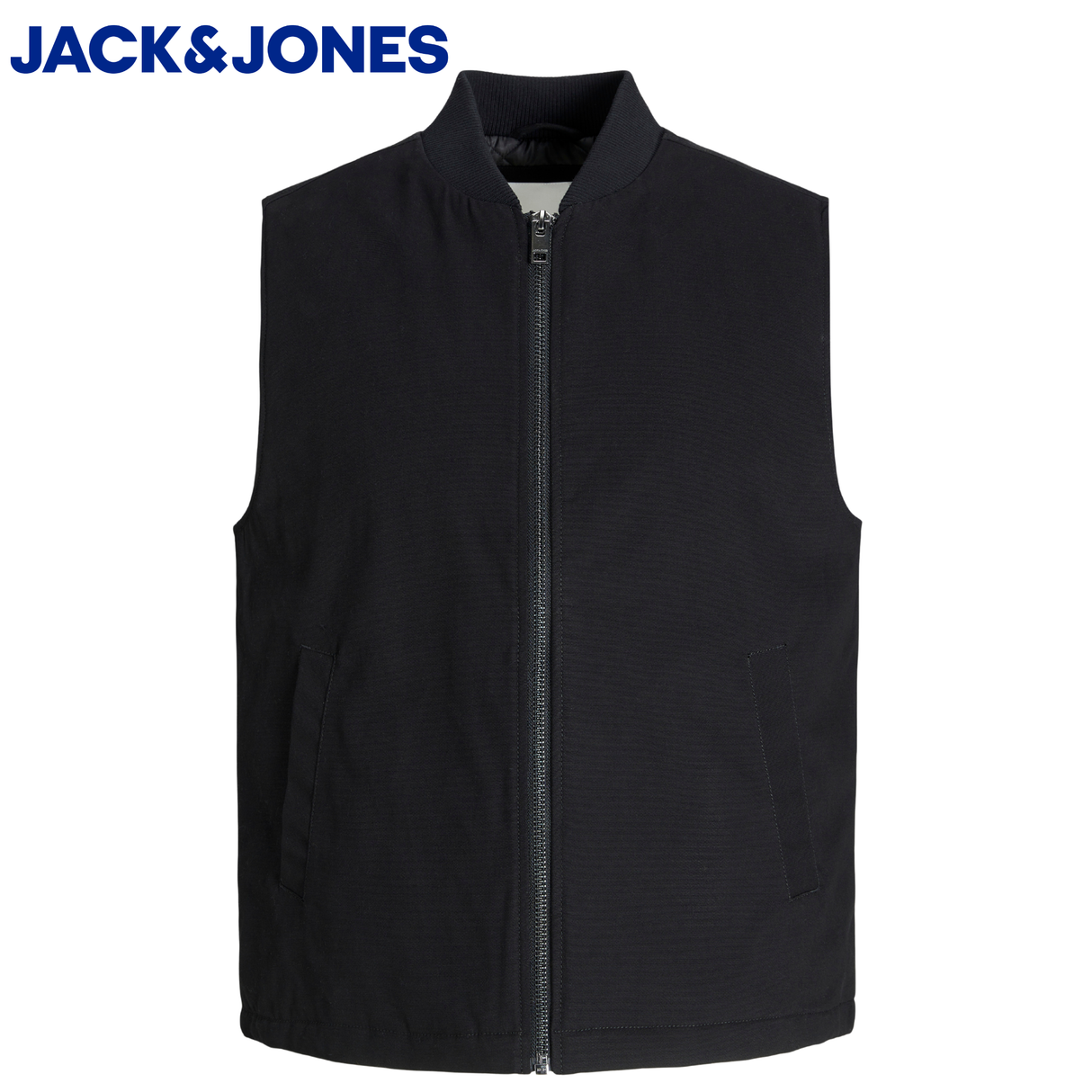 Jack & Jones Dover Zip Black Vest Black