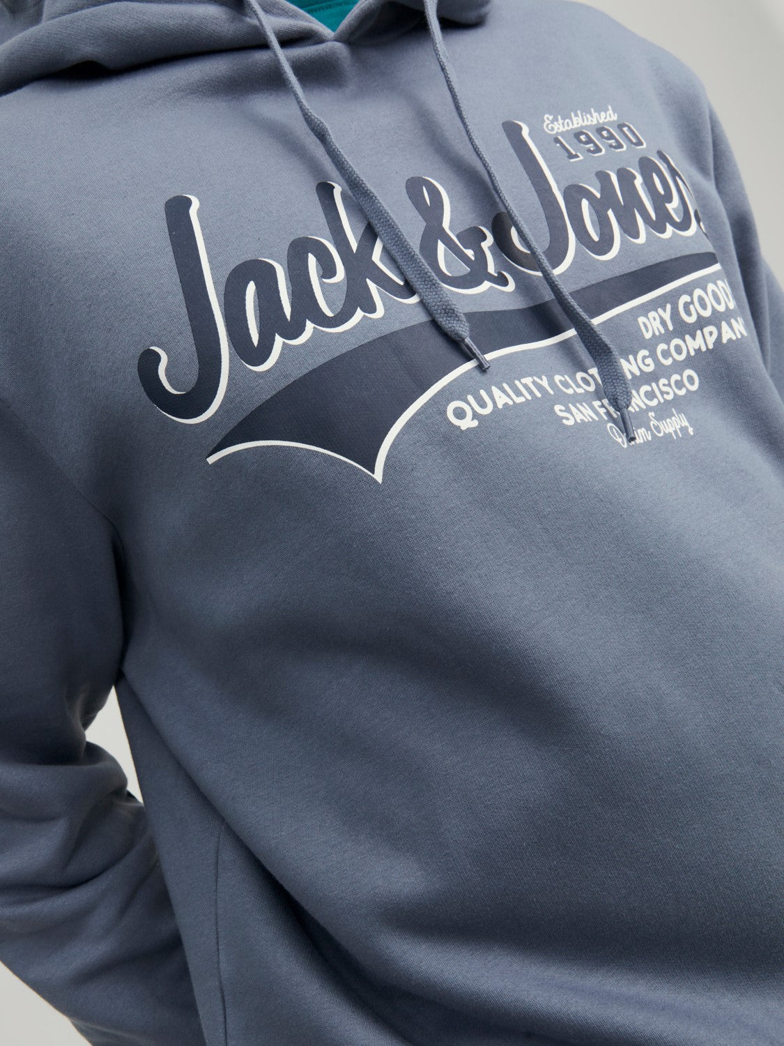Jack & Jones Elogo Grey Sweat Hoodie Grey